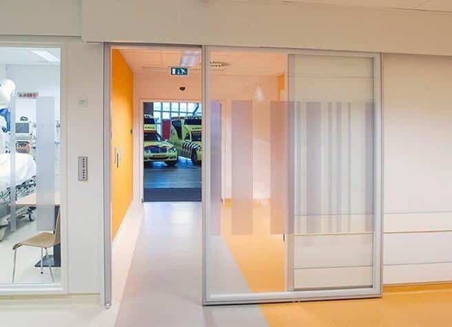 Metaglas in een ziekhuis