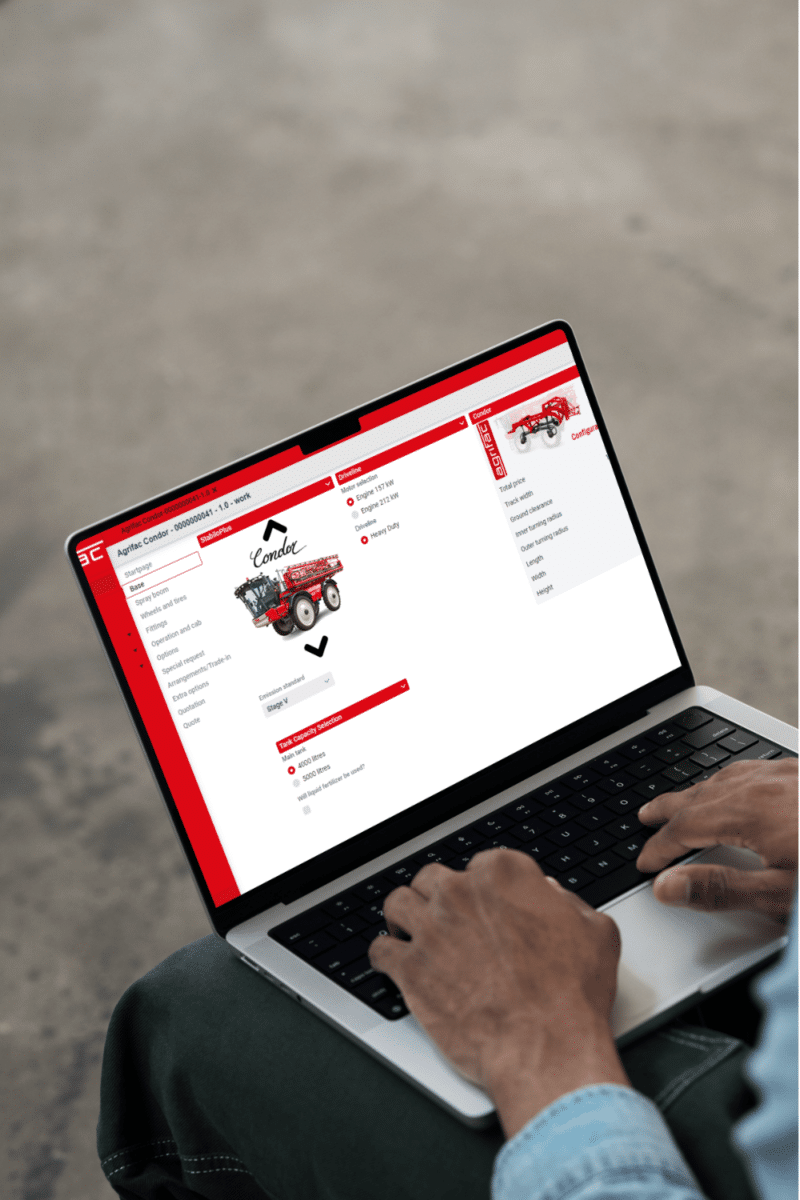Foto van Agrifac configurator omgeving